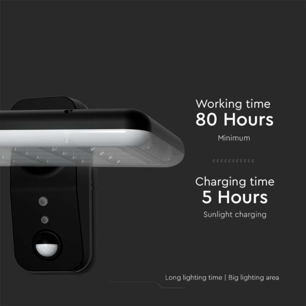 Επιτοίχιο Φωτιστικό LED 15W 4000K Ηλιακό με Ανιχνευτή Μαύρου Χρώματος IP65 V-TAC  – 10315