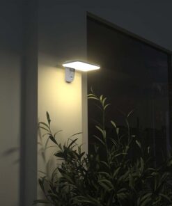 Επιτοίχιο Φωτιστικό LED 15W 4000K Ηλιακό με Ανιχνευτή Λευκού Χρώματος IP65 V-TAC – 10316
