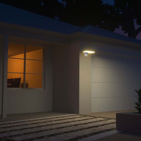 Επιτοίχιο Φωτιστικό LED 15W 4000K Ηλιακό με Ανιχνευτή Λευκού Χρώματος IP65 V-TAC – 10316