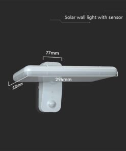 Επιτοίχιο Φωτιστικό LED 15W 4000K Ηλιακό με Ανιχνευτή Λευκού Χρώματος IP65 V-TAC – 10316