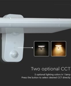 Επιτοίχιο Φωτιστικό LED 15W 4000K Ηλιακό με Ανιχνευτή Λευκού Χρώματος IP65 V-TAC – 10316