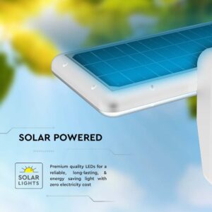 Επιτοίχιο Φωτιστικό LED 15W 4000K Ηλιακό με Ανιχνευτή Λευκού Χρώματος IP65 V-TAC – 10316