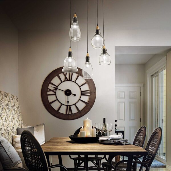 IDEAL LUX Κρεμαστό Φωτιστικό Οροφής GRETEL 5xE27 Διάφανου Χρώματος – 103174
