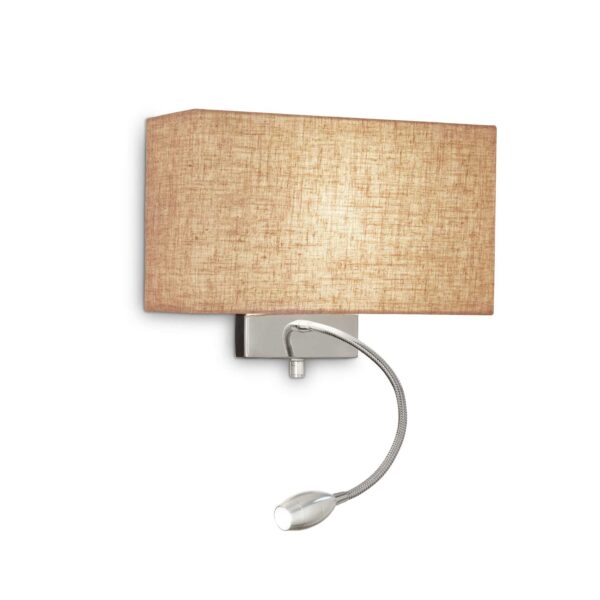 IDEAL LUX Επιτοίχιο Φωτιστικό με LED Αναγνώστη HOTEL Μπεζ Χρώματος – 103204