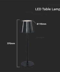 LED φωτιστικό γραφείου 1.5W επαναφορτιζόμενο 3σε1 CCT με μαύρο σώμα dimmable V-TAC – 10325