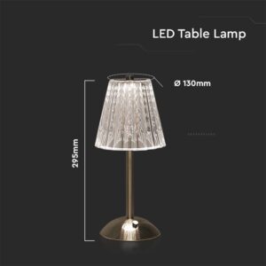 LED Επαναφορτιζόμενο Πορτατιφ 3W CCT Νίκελ Ματ Dimmable Αφής IP54 V-TAC – 10327