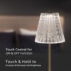 LED Επαναφορτιζόμενο Πορτατιφ 3W CCT Νίκελ Ματ Dimmable Αφής IP54 V-TAC – 10327