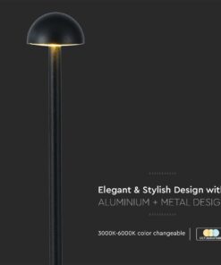 Φωτιστικό Γραφείου LED 1.6W Eπαναφορτιζόμενο Mαύρο Χρώματος Dimmable V-TAC – 10328