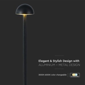 Φωτιστικό Γραφείου LED 1.6W Eπαναφορτιζόμενο Mαύρο Χρώματος Dimmable V-TAC – 10328