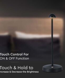 Φωτιστικό Γραφείου LED 1.6W Eπαναφορτιζόμενο Mαύρο Χρώματος Dimmable V-TAC – 10328