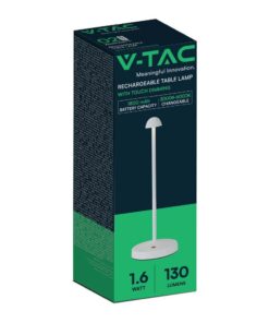 Φωτιστικό γραφείου LED 1.6W επαναφορτιζόμενο CCT Λευκού Χρώματος Dimmable V-TAC – 10329