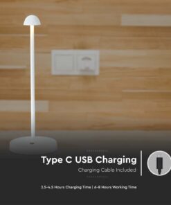 Φωτιστικό γραφείου LED 1.6W επαναφορτιζόμενο CCT Λευκού Χρώματος Dimmable V-TAC – 10329