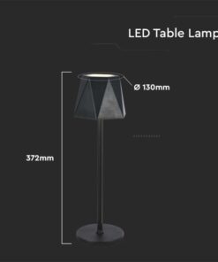 LED φωτιστικό γραφείου 1.5W επαναφορτιζόμενο 3σε1 CCT με μαύρο σώμα dimmable V-TAC – 10330