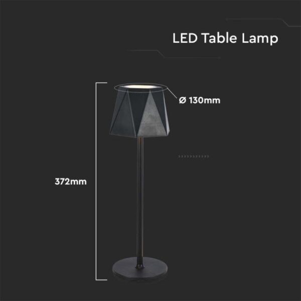 LED φωτιστικό γραφείου 1.5W επαναφορτιζόμενο 3σε1 CCT με μαύρο σώμα dimmable V-TAC – 10330