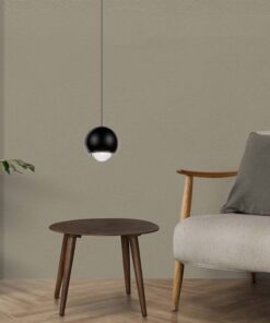 LED κρεμαστό φωτιστικό οροφής σφαίρα 6W 3000K θερμό λευκό με μαύρο σώμα V-TAC – 10341