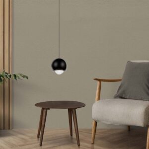 LED κρεμαστό φωτιστικό οροφής σφαίρα 6W 3000K θερμό λευκό με μαύρο σώμα V-TAC – 10341