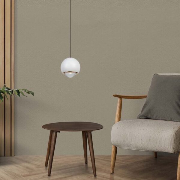 LED κρεμαστό φωτιστικό οροφής σφαίρα 6W 3000K θερμό λευκό με λευκό σώμα V-TAC – 10342