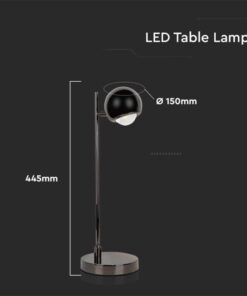 LED φωτιστικό γραφείου 5W 3000K θερμό λευκό με μαύρο σώμα V-TAC – 10345