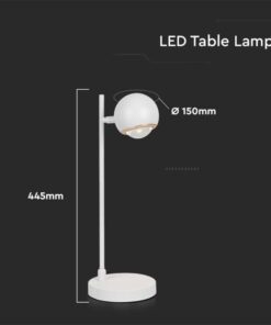 LED φωτιστικό γραφείου 5W 3000K θερμό λευκό με λευκό σώμα V-TAC – 10346