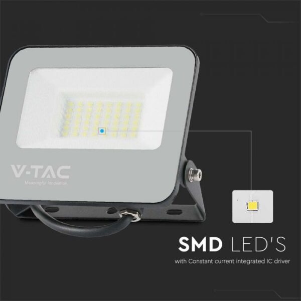 LED Προβολέας 30W V-TAC Samsung Chip Μαύρος 4800lm Αδιάβροχος IP65 6500K  – 23693