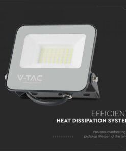 LED Προβολέας 30W V-TAC Samsung Chip Μαύρος 4800lm Αδιάβροχος IP65 6500K – 23693