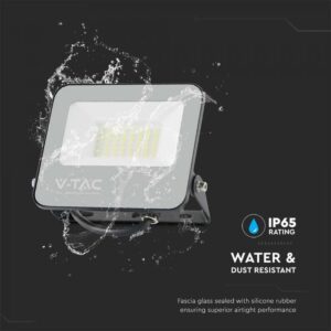 LED Προβολέας 30W V-TAC Samsung Chip Μαύρος 4800lm Αδιάβροχος IP65 6500K  – 23693