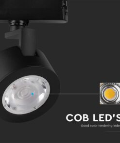 LED φωτιστικό ράγας τριφασικό COB 30W 3 σε 1 CCT Μαύρου Χρώματος V-TAC – 10371