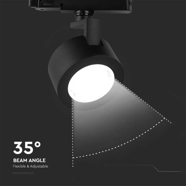 LED φωτιστικό ράγας τριφασικό COB 30W 3 σε 1 CCT Μαύρου Χρώματος V-TAC – 10371
