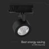 LED φωτιστικό ράγας τριφασικό COB 30W 3 σε 1 CCT Μαύρου Χρώματος V-TAC – 10371