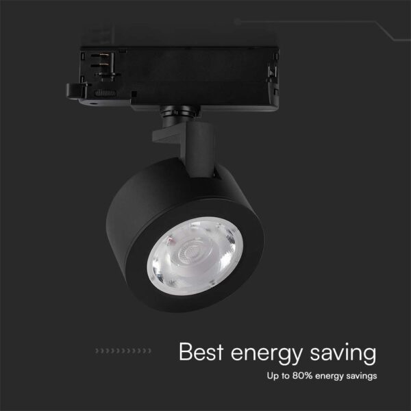 LED φωτιστικό ράγας τριφασικό COB 30W 3 σε 1 CCT Μαύρου Χρώματος V-TAC – 10371