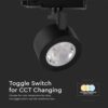 LED φωτιστικό ράγας τριφασικό COB 30W 3 σε 1 CCT Μαύρου Χρώματος V-TAC – 10371