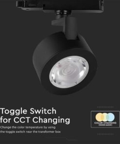 LED φωτιστικό ράγας τριφασικό COB 30W 3 σε 1 CCT Μαύρου Χρώματος V-TAC – 10371