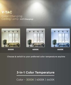 LED φωτιστικό ράγας τριφασικό COB 30W 3 σε 1 CCT Μαύρου Χρώματος V-TAC – 10371