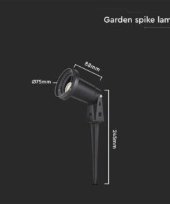 Φωτιστικό Καρφί Κήπου 1xGU10 IP65 Μαύρου Χρώματος V-TAC – 10372