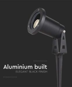 Φωτιστικό Καρφί Κήπου 1xGU10 IP65 Μαύρου Χρώματος V-TAC – 10372