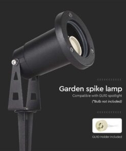 Φωτιστικό Καρφί Κήπου 1xGU10 IP65 Μαύρου Χρώματος V-TAC – 10372