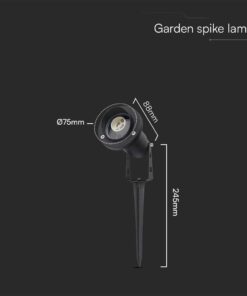 Φωτιστικό Καρφί Κήπου 1xGU10 IP65 Μαύρου Χρώματος V-TAC – 10373