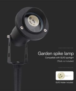 Φωτιστικό Καρφί Κήπου 1xGU10 IP65 Μαύρου Χρώματος V-TAC – 10373