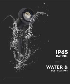 Φωτιστικό Καρφί Κήπου 1xGU10 IP65 Μαύρου Χρώματος V-TAC – 10373