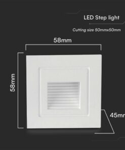 Xωνευτό Φωτιστικό Σκάλας LED 3W 3000K IP65 Λευκού Χρώματος V-TAC – 10376
