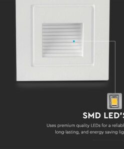 Xωνευτό Φωτιστικό Σκάλας LED 3W 3000K IP65 Λευκού Χρώματος V-TAC – 10376