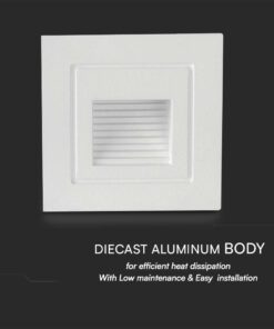 Xωνευτό Φωτιστικό Σκάλας LED 3W 3000K IP65 Λευκού Χρώματος V-TAC – 10376