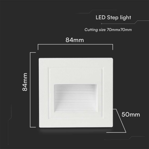 Επιτοίχιο Φωτιστικό Σκάλας LED 5W 3000K IP65 Λευκού Χρώματος V-TAC – 10377