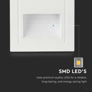 Επιτοίχιο Φωτιστικό Σκάλας LED 5W 3000K IP65 Λευκού Χρώματος V-TAC – 10377