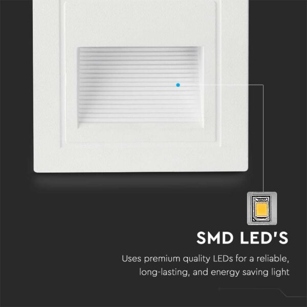Επιτοίχιο Φωτιστικό Σκάλας LED 5W 3000K IP65 Λευκού Χρώματος V-TAC – 10377