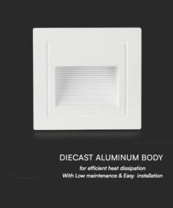 Επιτοίχιο Φωτιστικό Σκάλας LED 5W 3000K IP65 Λευκού Χρώματος V-TAC – 10377