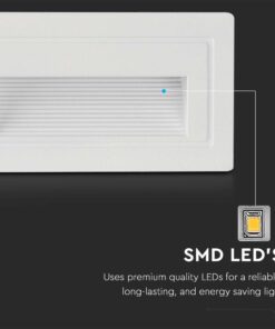Χωνευτό Φωτιστικό Σκάλας LED 3W 3000K IP65 Λευκού Χρώματος V-TAC – 10378