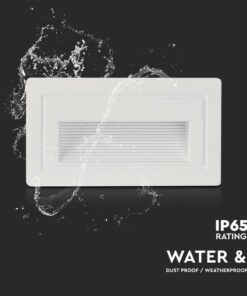 Χωνευτό Φωτιστικό Σκάλας LED 3W 3000K IP65 Λευκού Χρώματος V-TAC – 10378