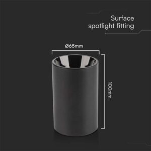 Φωτιστικό Σποτ Οροφής 1xGU10 Μαύρου Χρώματος V-TAC – 10380