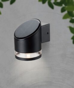 Επιτοίχιο Φωτιστικό LED 1W 3000K Ηλιακό IP54 Μαύρου Χρώματος V-TAC – 10384